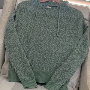 Knitted hooded sweater
